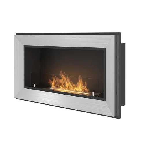 Биокамина Frame 900 Inox + стъкло Биокамина Frame 900 Inox + стъкло