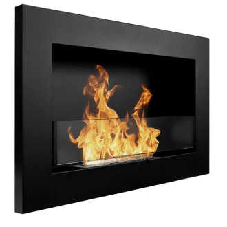 Биокамина Infinity Black Slim 650 х 400 + стъкло