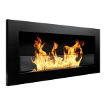 Биокамина Infinity 900 х 400 Black Slim + стъкло