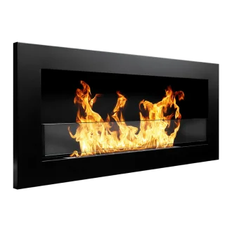 Биокамина Infinity 900 х 400 Black Slim + стъкло