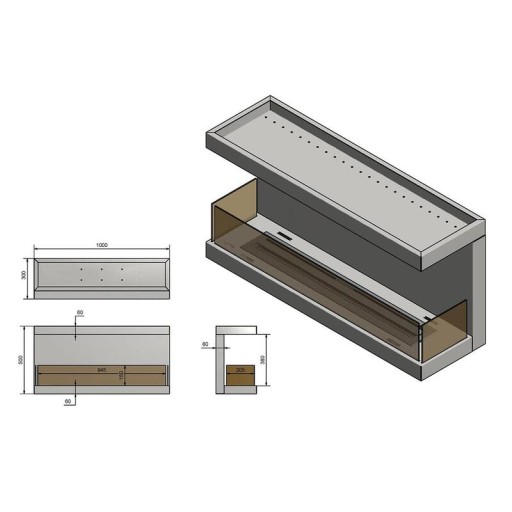 Биокамина Inside C1000 Vers3 за вграждане Биокамина Inside C1000 Vers3 за вграждане