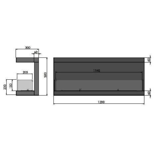 Биокамина Inside C1200 Vers3 за вграждане Биокамина Inside C1200 Vers3 за вграждане