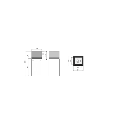 Свободностояща биoкамина TOWER 850 ЧЕРНА