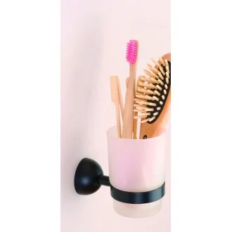 Чаша за четки за зъби Classico black, черен мат