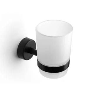 Чаша за четки за зъби Moderno black, черен мат