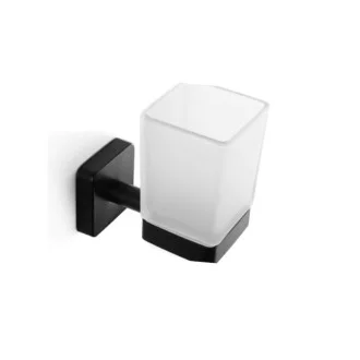 Чаша за четки за зъби Quattro black, черен мат