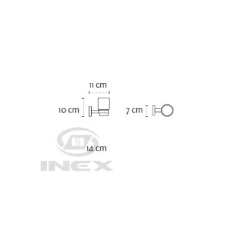 Чаша за четки за зъби Uno black, черен мат