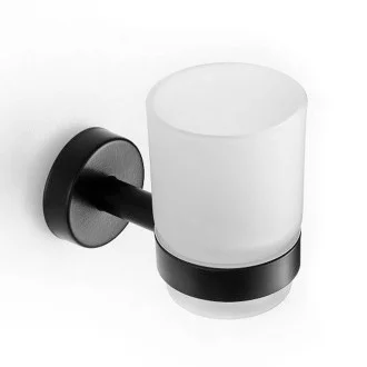 Чаша за четки за зъби Uno black, черен мат