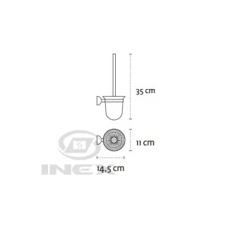 Четка за тоалетна Classico black, черен мат