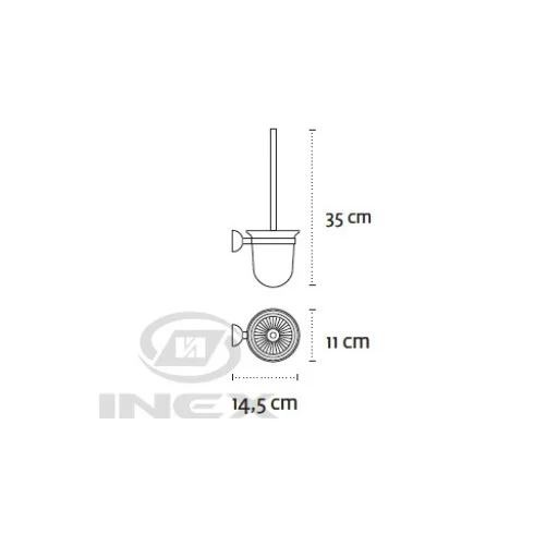 Четка за тоалетна Classico, хром - IX_K-5701