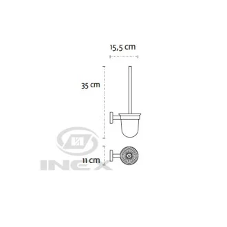 Четка за тоалетна Optimo black, черен мат