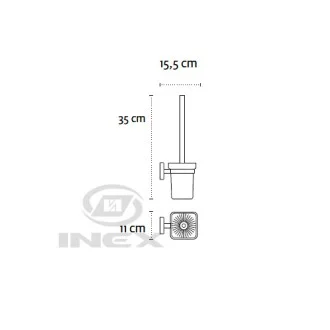 Четка за тоалетна Quattro black, черен мат