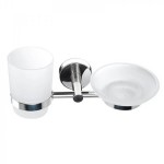 Държач за чаша и сапунерка Uno, хром