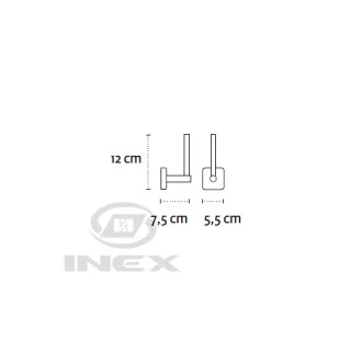 Държач за тоалетна хартия Quattro прав, хром