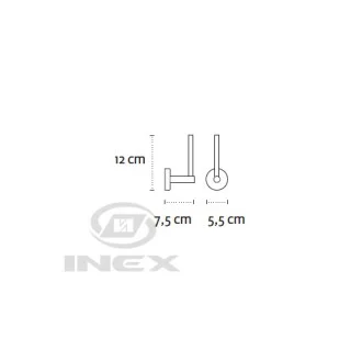 Държач за тоалетна хартия Uno прав, хром