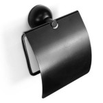 Държач за тоалетна хартия с капак Classico black