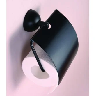 Държач за тоалетна хартия с капак Classico black