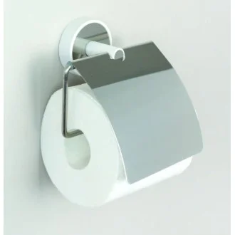 Държач за тоалетна хартия с капак Optimo, бял