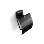 Държач за тоалетна хартия с капак Quattro black