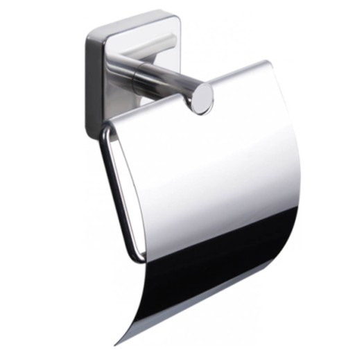 Държач за тоалетна хартия с капак Quattro, хром