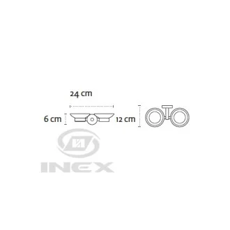 Двоен държач за сапун Uno, хром Двоен държач за сапун Uno, хром
