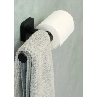 Двоен държач за тоалетна хартия Quattro black, черен мат