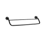 Двойна пръчка за хавлия 50cm Moderno black, черен мат