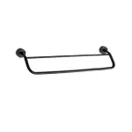 Двойна пръчка за хавлия 50cm Moderno black, черен мат