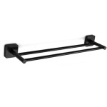 Двойна пръчка за хавлия 50cm Quattro black, черен мат