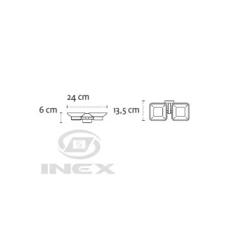 Двойна сапунерка Quattro black, черен мат Двойна сапунерка Quattro black, черен мат