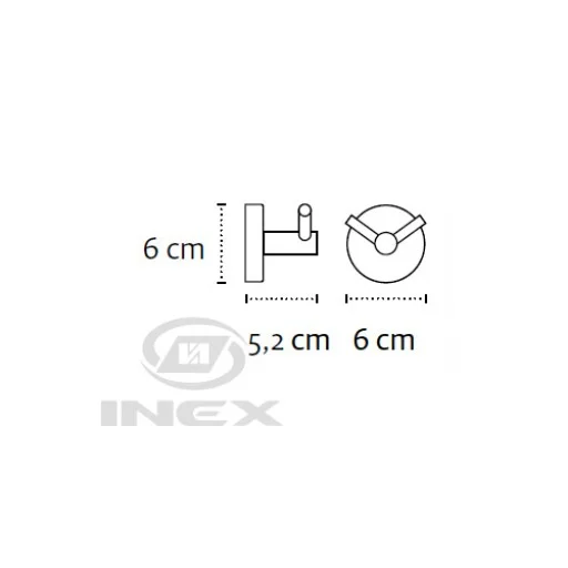 Двойна закачалка Optimo black, черен мат - IX_K-6202
