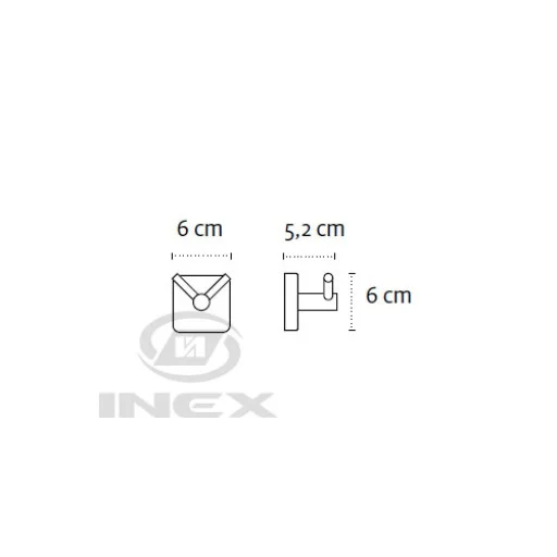 Двойна закачалка Quattro black, черен мат - IX_K-420255