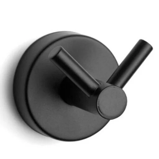 Двойна закачалка за кърпи Uno black, черен мат - IX_K-120255