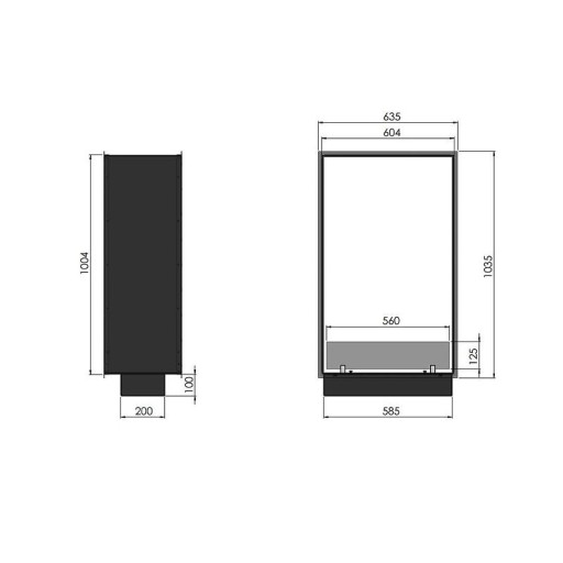 Двустранна биокамина Inside Black 1000 Slim Vertical Двустранна биокамина Inside Black 1000 Slim Vertical