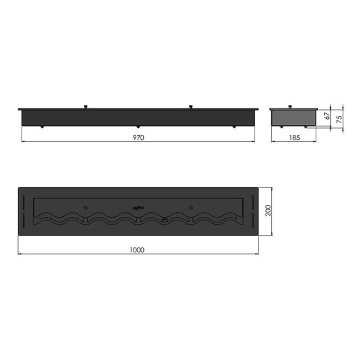 Горивна камера Infire Black Burner 1000 Горивна камера Infire Black Burner 1000