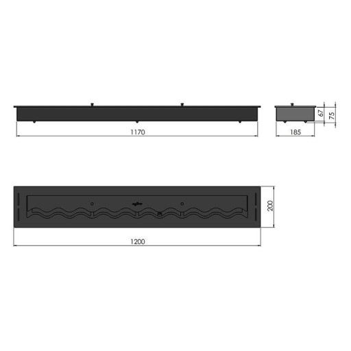Горивна камера Infire Black Burner 1200 Горивна камера Infire Black Burner 1200