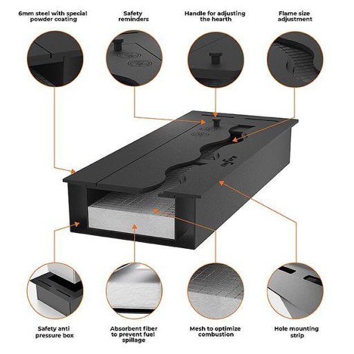 Горивна камера Infire Black Burner 600 Горивна камера Infire Black Burner 600