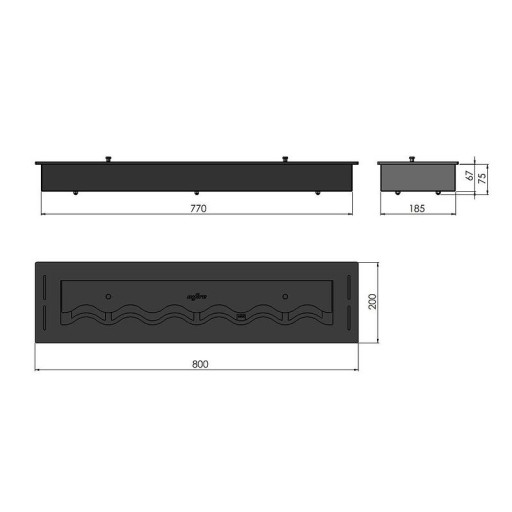 Горивна камера Infire Black Burner 800 Горивна камера Infire Black Burner 800