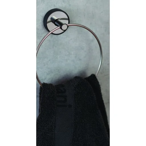 Халка за хавлия Oprimo black, черен мат - IX_K-6220