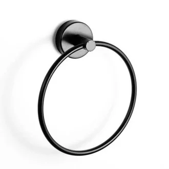 Халка за хавлия Uno black, черен мат