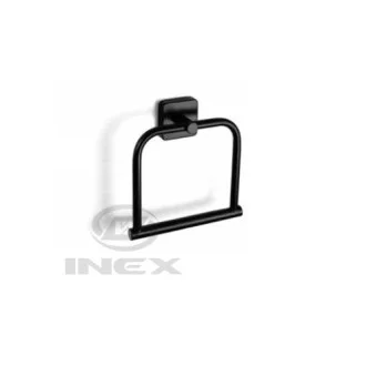 Права халка за хавлия Quatro black, черен мат