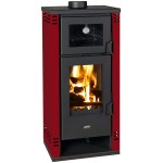 Стояща камина на дърва с фурна за готвене PRITY K2 GT F 8,1kW ЧЕРВЕНА