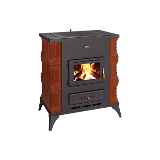 Печка на дърва PRITY K2 RK с керамика 9kW Hazelnut