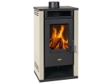 Камина на дърва PRITY K2 GT 8.1kW с декоративни страници БЕЖОВА