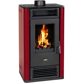 Камина на дърва PRITY K3 GT D 8.1kW с декоративни страници БОРДО