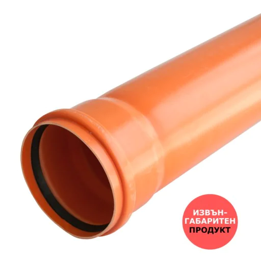 ТРЪБА PVC Ф250 7.3mm муфирана SN8/SDR34 - 4м ТРЪБА PVC Ф250 7.3mm муфирана SN8/SDR34 - 4м