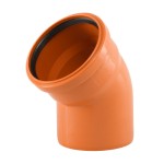 ДЪГА PVC Ф110  45°