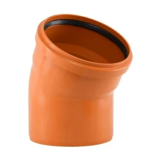 ДЪГА PVC Ф200  30° ОРАНЖЕВА