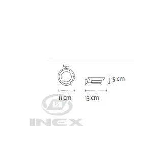 Стъклена сапунерка Classico, хром