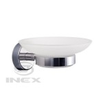 Стъклена сапунерка Moderno, хром